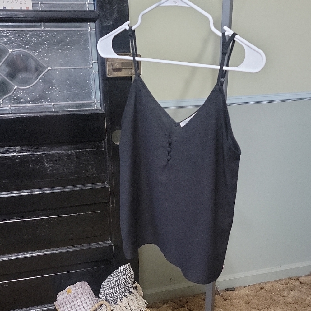 Q2 Black Camisole Top